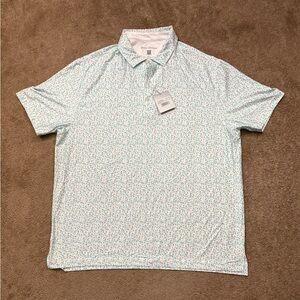 Hickey Freeman Golf Polo Shirt Mens XL Performance S/S Stretch Logo Cactus NWT